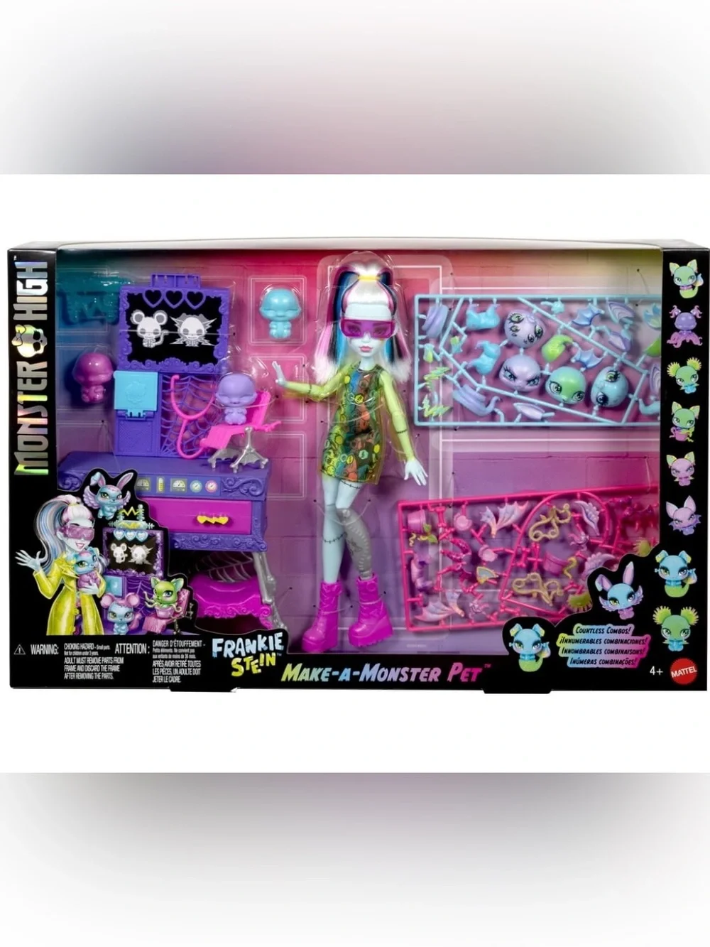 Mattel Monster High Frankie Stein Make-a-Monster Pet Doll Playset New